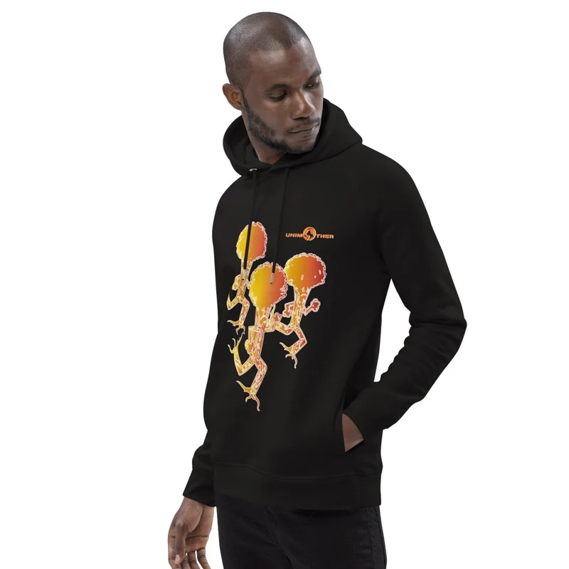 Run Forest 85% koton òganik 15% resikle Polyester Unisex Pullover Hoodie