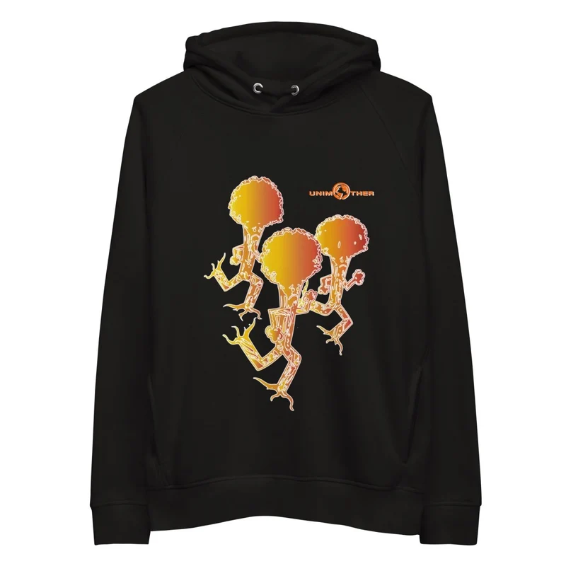 Run Forest 85% koton òganik 15% resikle Polyester Unisex Pullover Hoodie