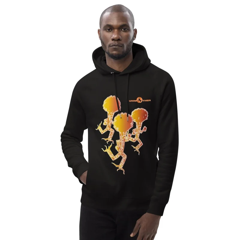 Run Forest 85% koton òganik 15% resikle Polyester Unisex Pullover Hoodie