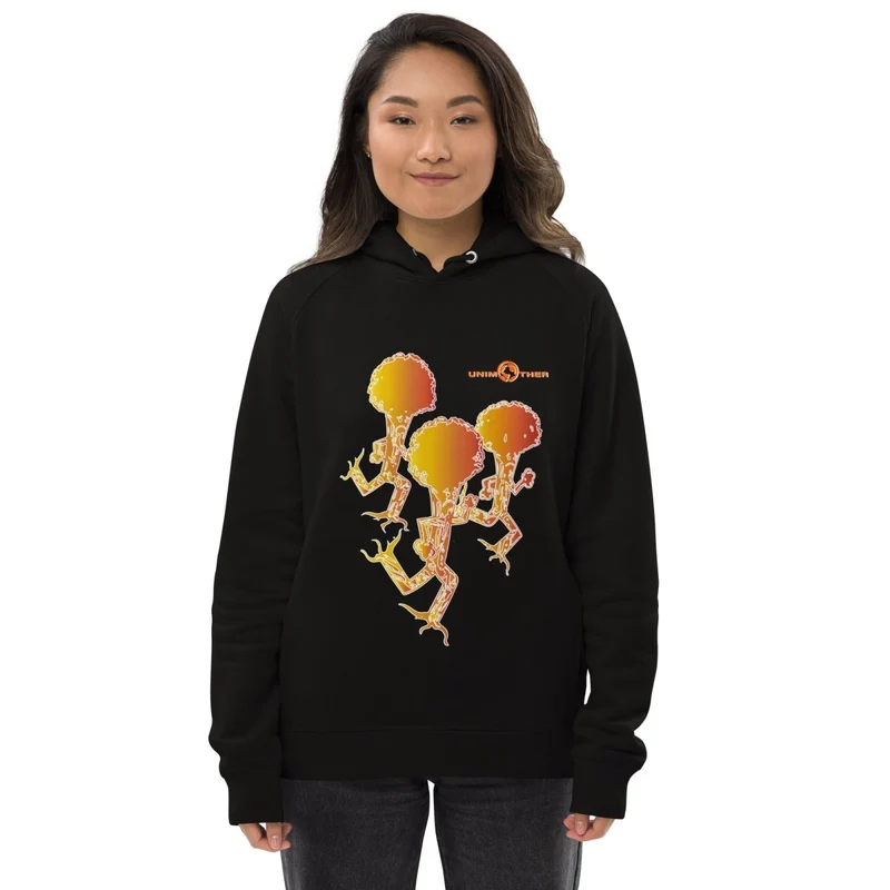 Run Forest 85% koton òganik 15% resikle Polyester Unisex Pullover Hoodie
