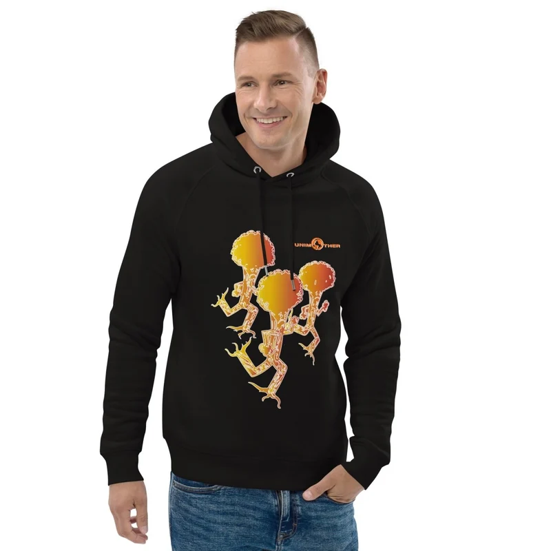 Run Forest 85% koton òganik 15% resikle Polyester Unisex Pullover Hoodie