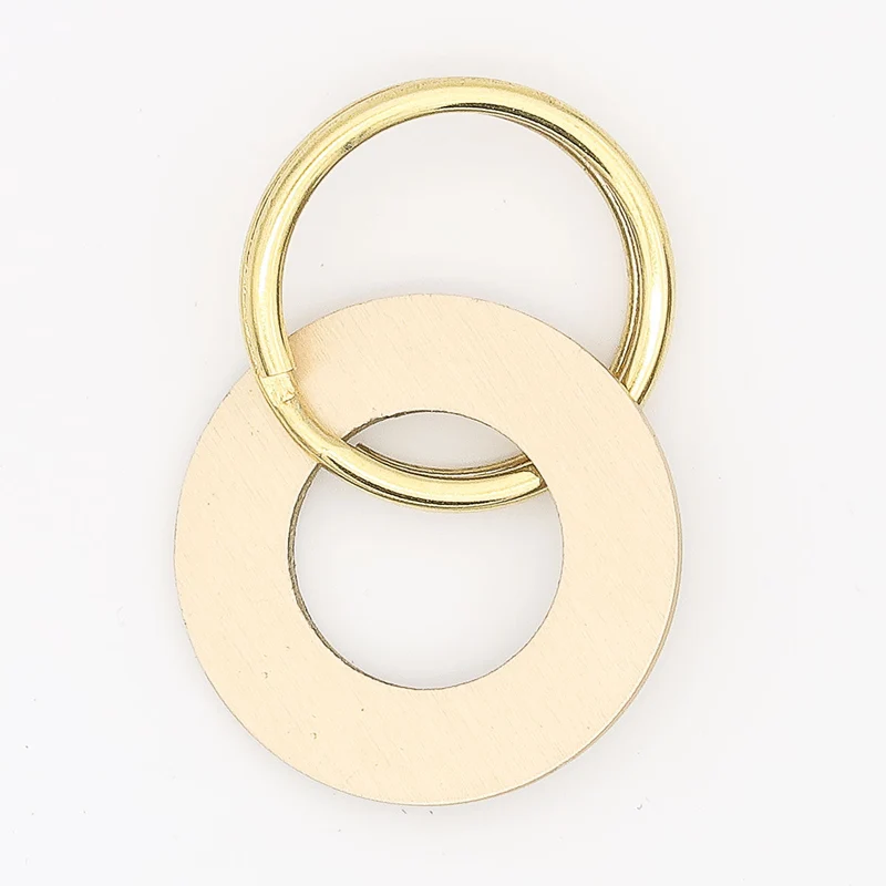 Ringförmige Hundemarke mit Gravur Messing gebürstet, 30mm