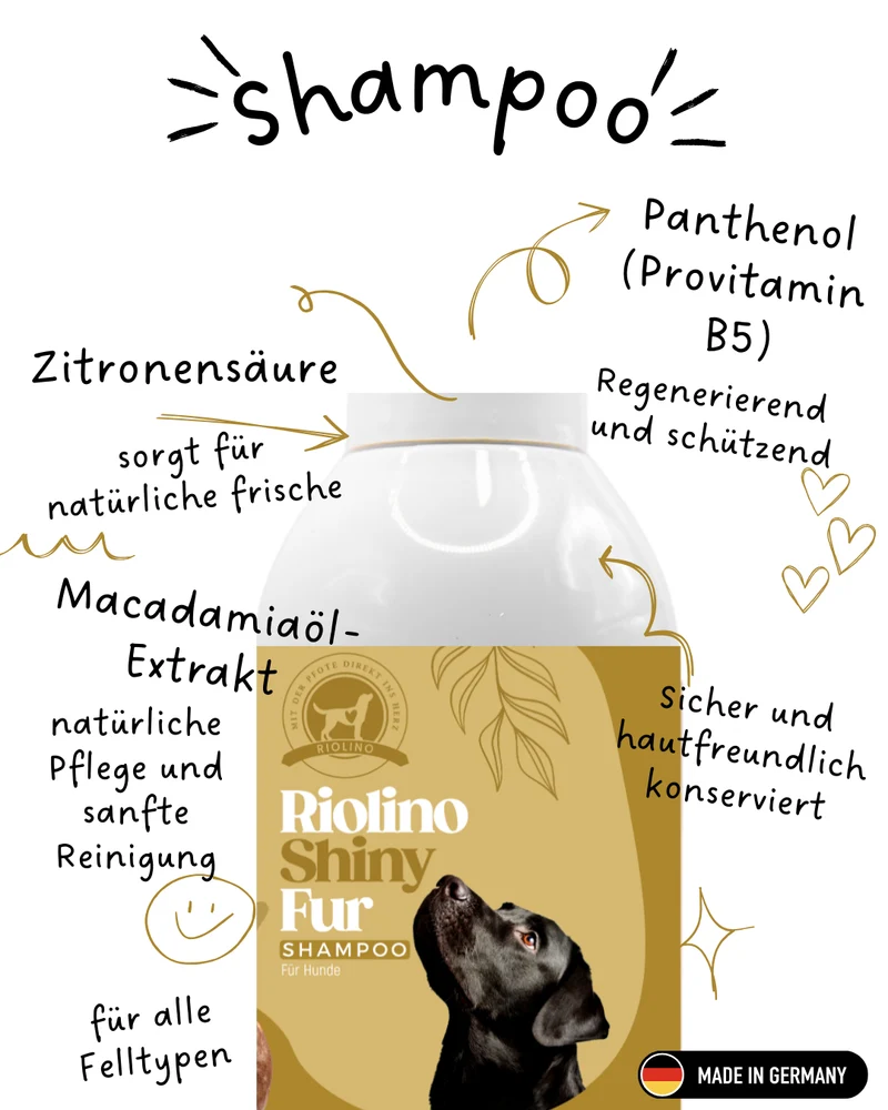 Riolino Shiny Fur sampon – Sanfte Pflege für glänzendes Fell