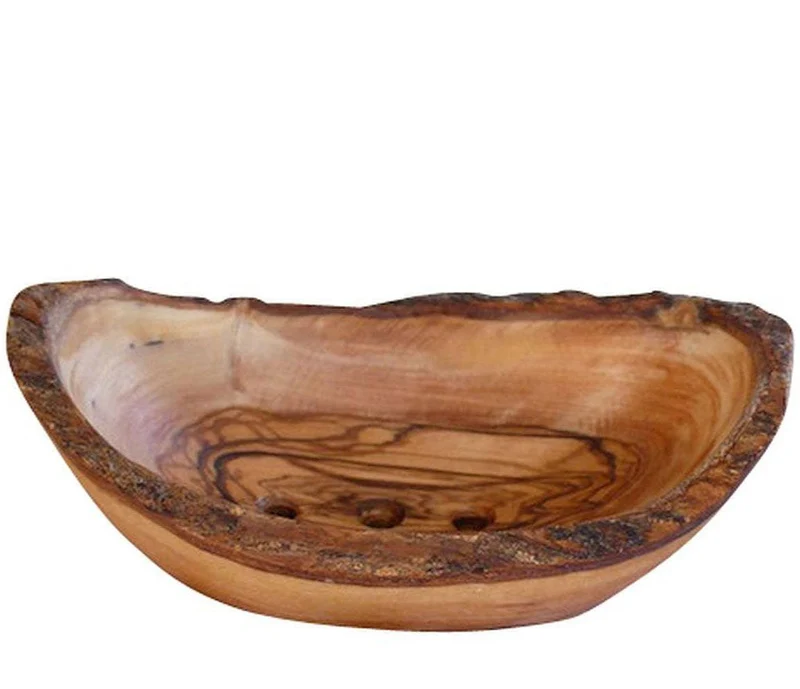 Seifenschale ovális rustikal - kb. 12 – 14 cm - aus Olivenholz