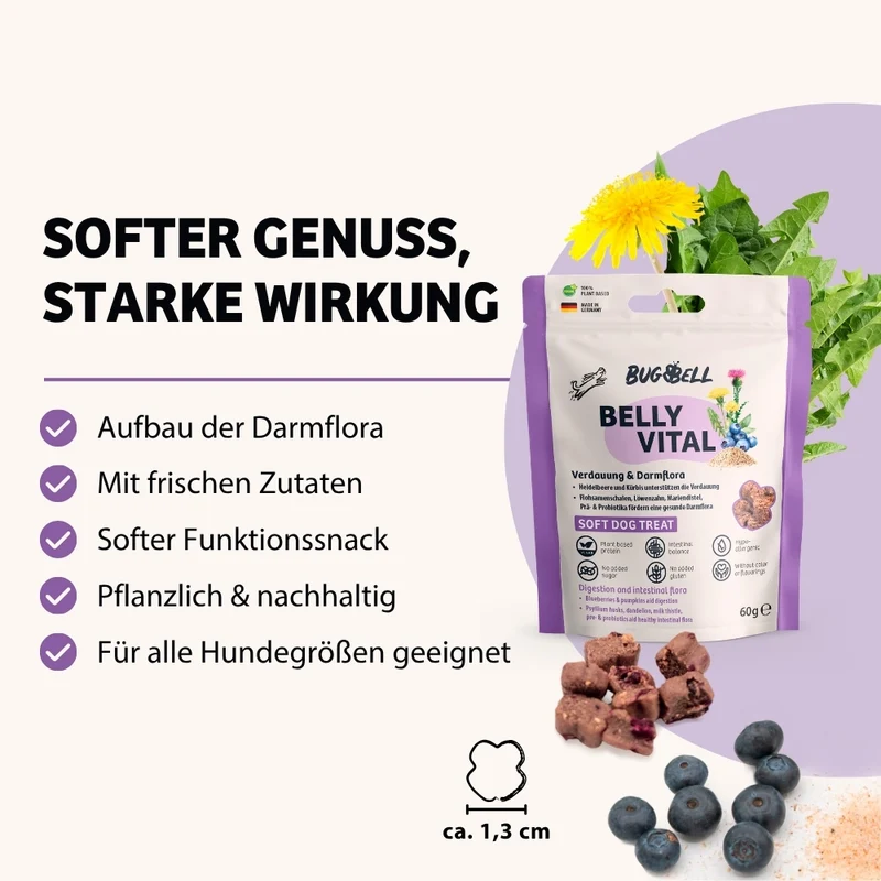 Weiche Hundeleckerli BellyVital - Verdauung & Darmflora