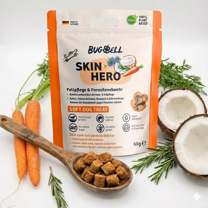 Weiche Hundeleckerli SkinHero - Fellpflege & Parasitenabwehr