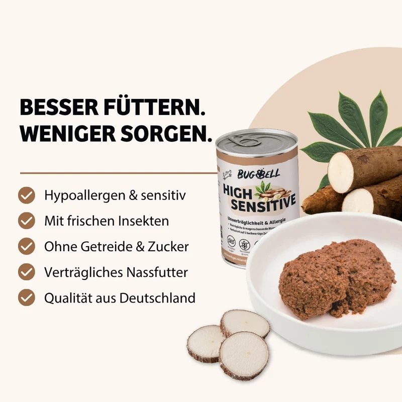 Hypoallergenes Nassfutter für Hunde – HighSensitive