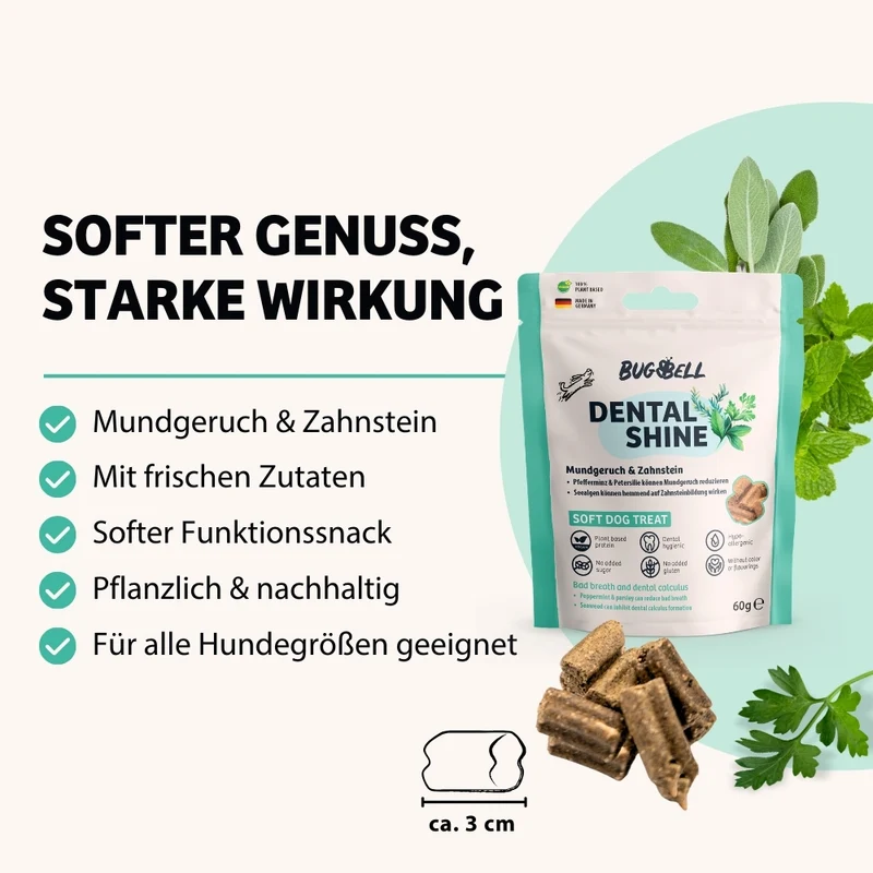 Weiche Hundeleckerli DentalShine - Mundgeruch & Zahnstein