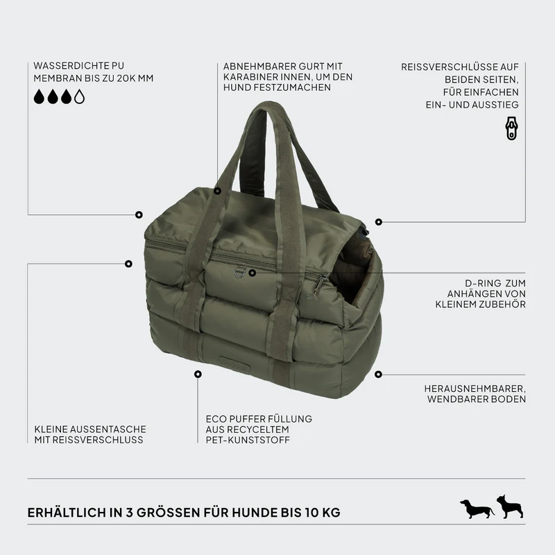 Hundetasche Montreal Light Olive