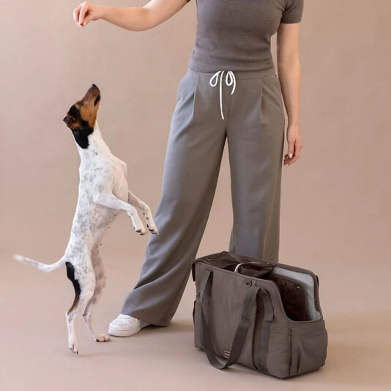 Hundetragetasche Weda Crinkled Chocolate