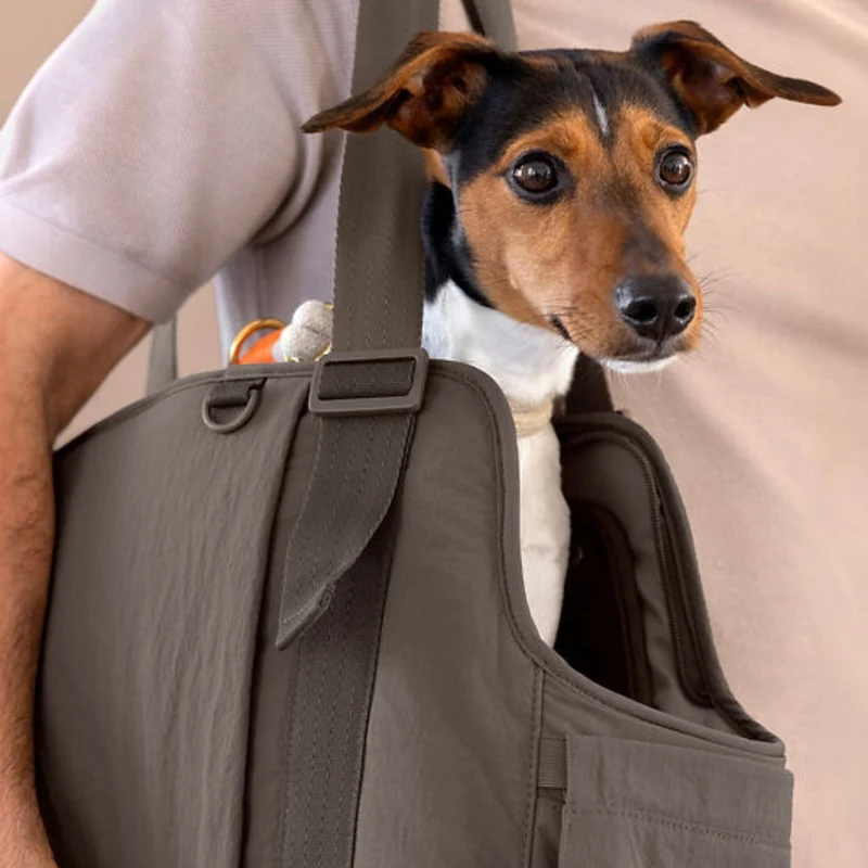 Hundetragetasche Weda Crinkled Chocolate