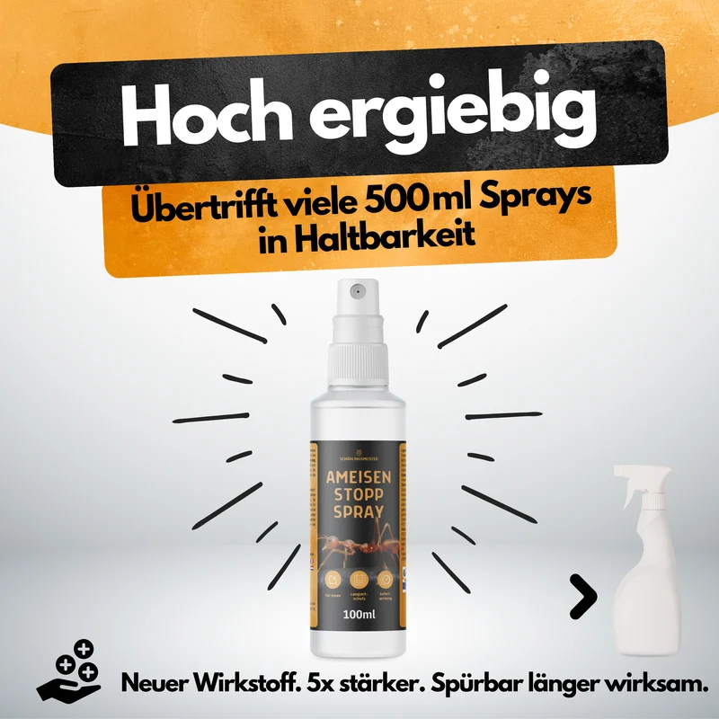 Ameisen Stopp Spray - 100 ml - Hoch konzentriert - 12 Wochen Langzeitschutz