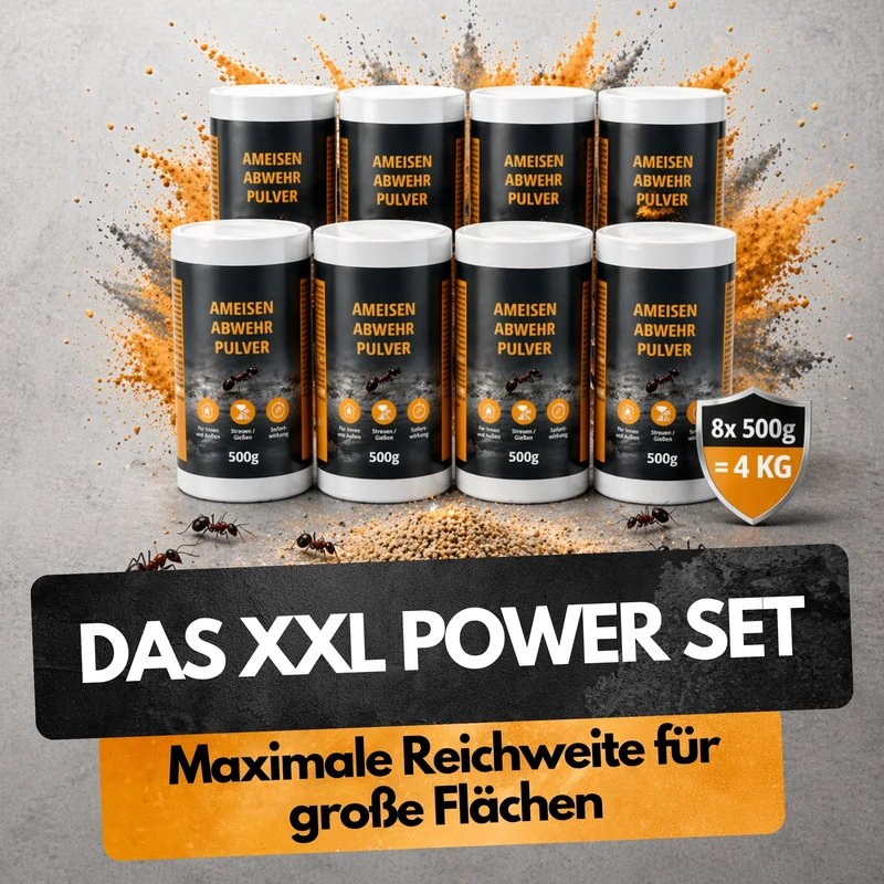 Ameisen Abwehr Pulver – 4 Kg XXL Set – Für Innen & Außen