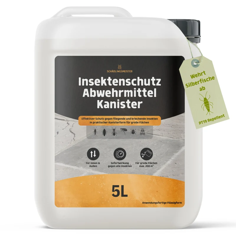 Gegen Silberfische! – Insektenschutz Abwehrmittel Kanister – 5L - Anwendungsfertig
