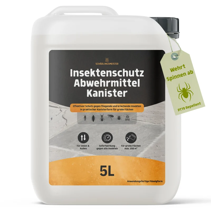 Gegen Spinnen! – Insektenschutz Abwehrmittel Kanister – 5L - Anwendungsfertig