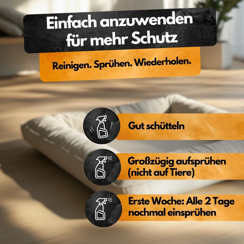 Floh Abwehrspray - 500 ml - Repellent - Mit Eukalyptus