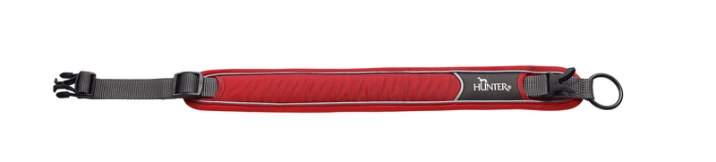 Hundehalsband "Divo" | rot/grau