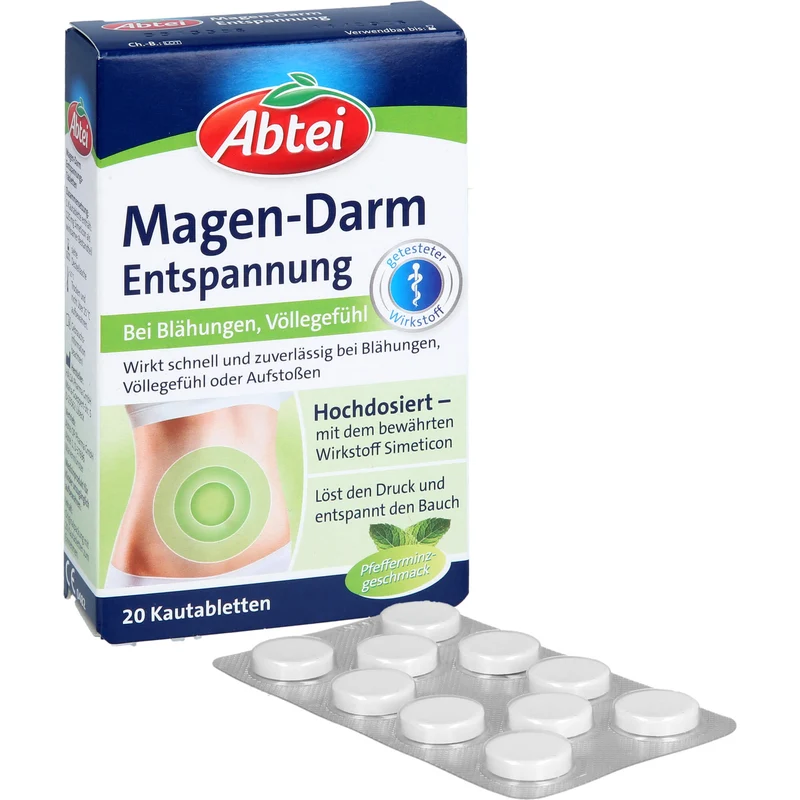 Abtei Magen-Darm-Entspannungstabletten, 20 St. Tabletten