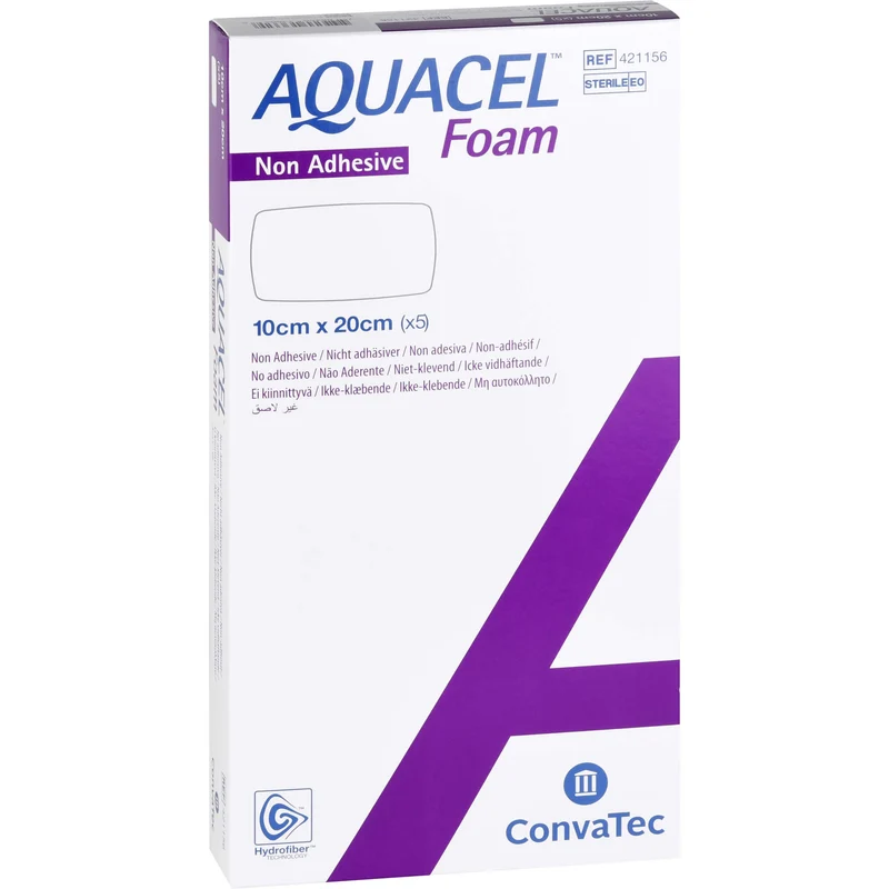 AQUACEL Foam nicht-adhäsiv 10x20cm, 5 St VER