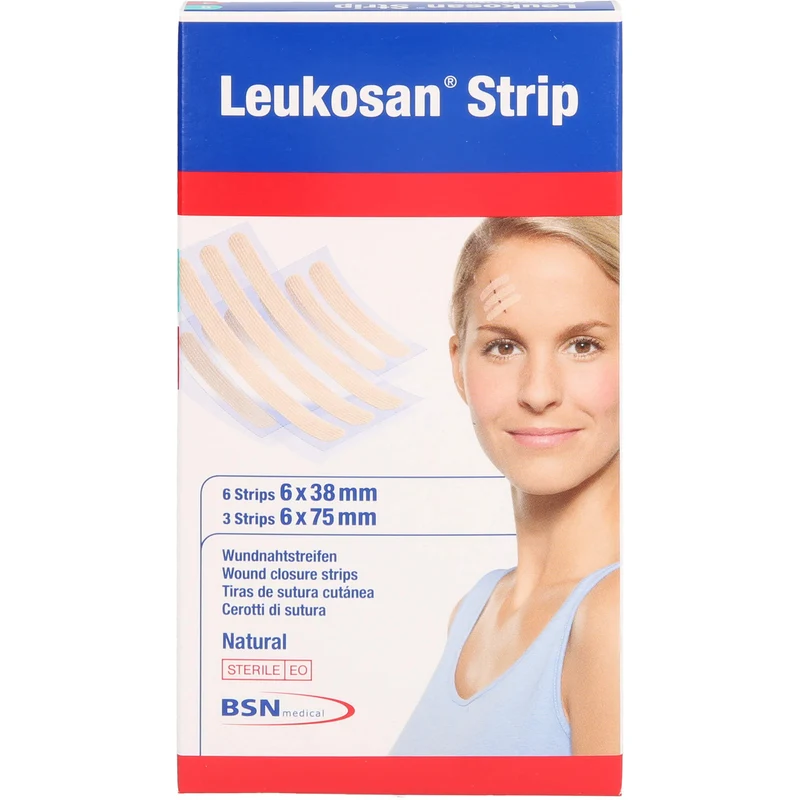 Leukosan Strip Natural Wundnahtstreifen steril, 2 St. Pflaster