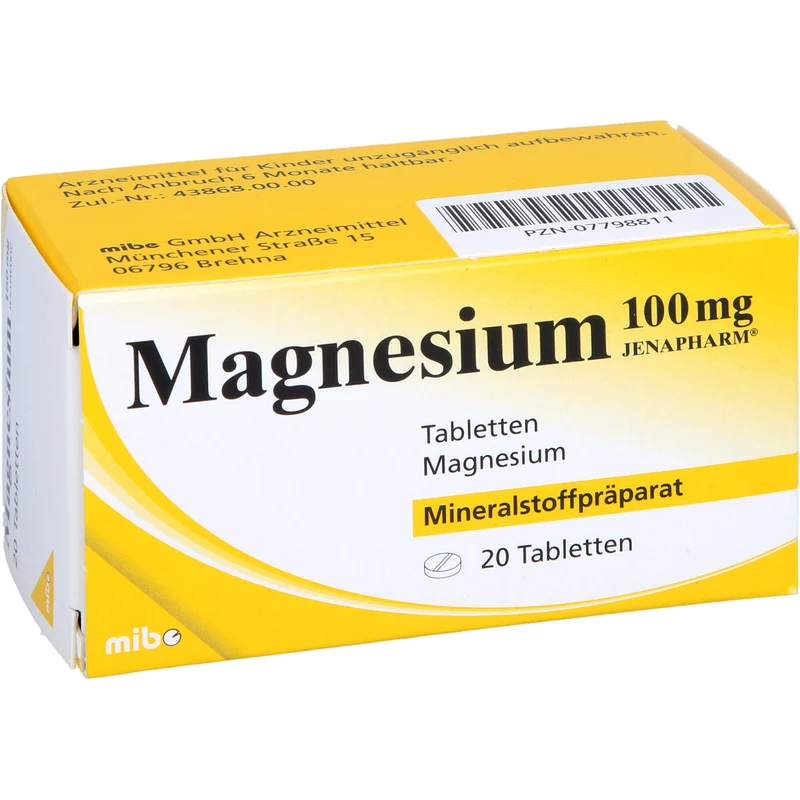 JENAPHARM Magnesium 100 mg Tabletten, 20 St. Tabletten