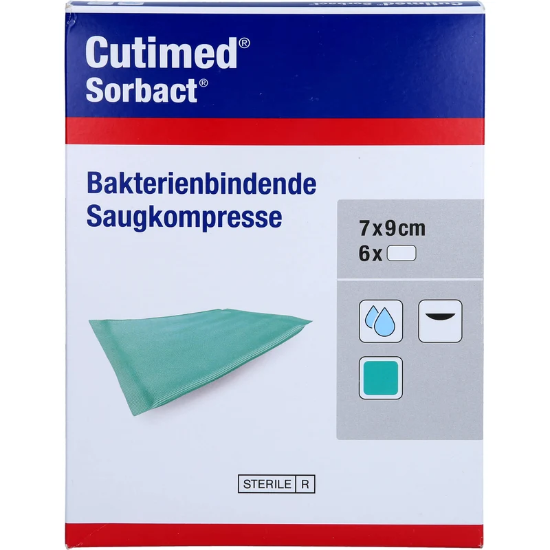 Cutimed Sorbact Saugkompressen 7x9cm, 6 St KOM