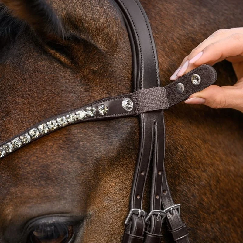Fascia Frontale X-Line Shine Marrone Con Pietre Decorative Cavallo