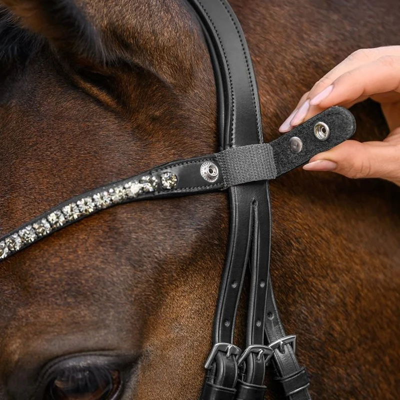 Fascia Frontale X-Line Shine Nera Con Pietre Brillanti Cavallo