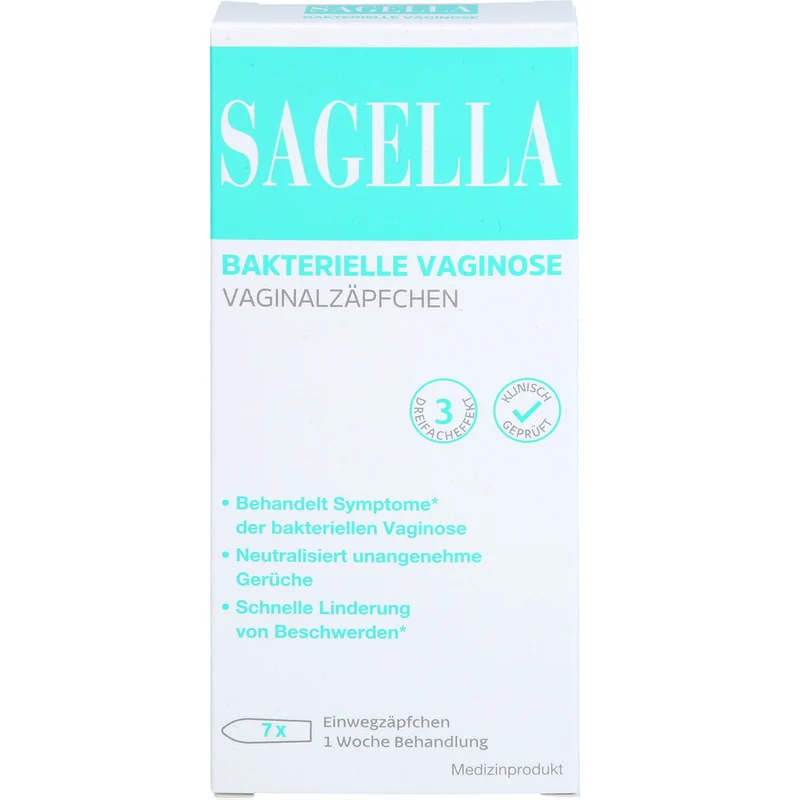 Sagella Vaginalovula mit Milchsäure, Thymian- und Salbei-Extrakten zur natürlichen Regeneration der Vaginalflora bei bakterieller Vaginose, 7 St. Zäpfchen