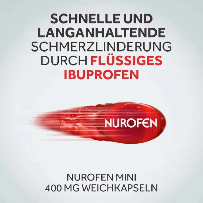Nurofen Mini 400 mg Weichkapseln bei Schmerzen oder Fieber, 20 St. Kapseln