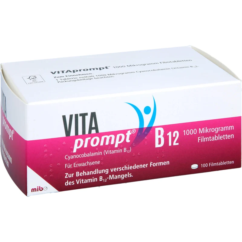 Vitaprompt B12 1000 Mikrogramm Filmtabletten zur Behandlung eines Vitamin B12-Mangels, 100 St. Tabletten