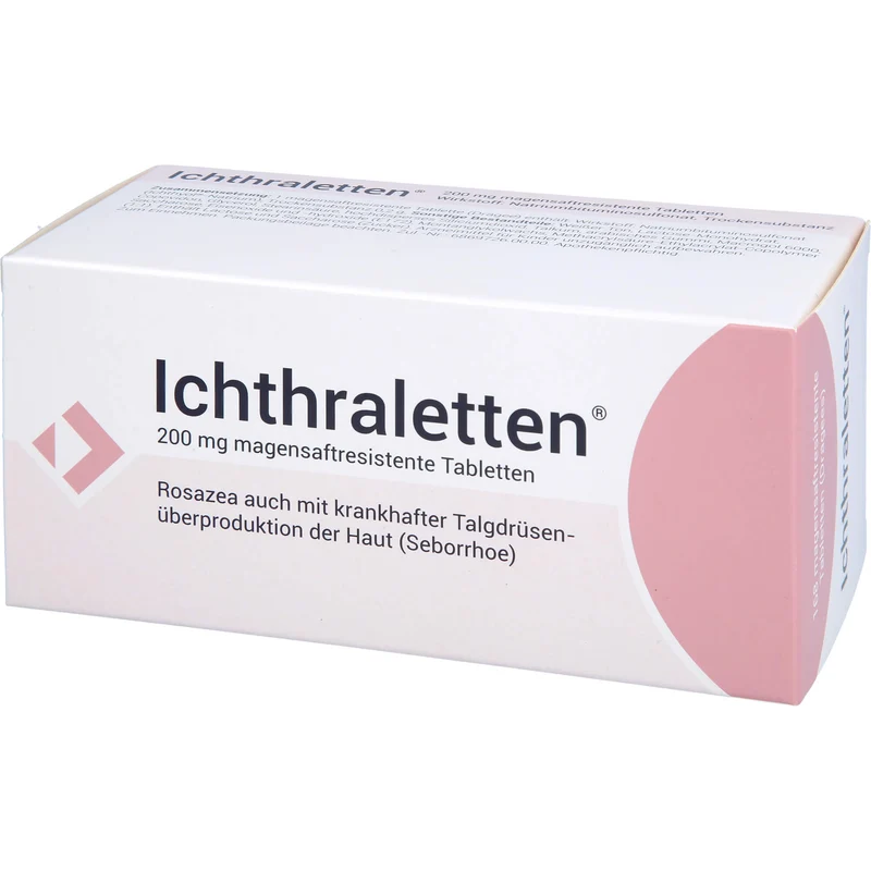 Ichthraletten 200 mg Tabletten bei Rosazea, 168 St. Tabletten