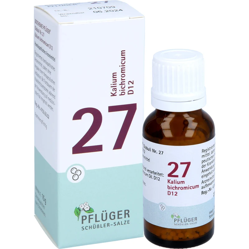 Pflüger Biochemie Nr.27 Kalium bichromicum D12 Globuli, 15 g Globuli