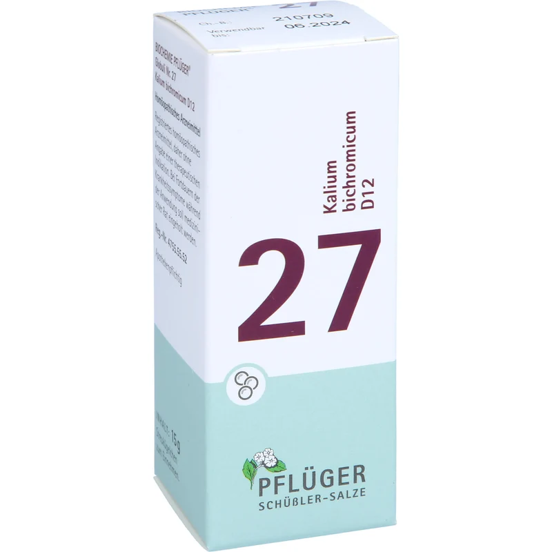 Pflüger Biochemie Nr.27 Kalium bichromicum D12 Globuli, 15 g Globuli