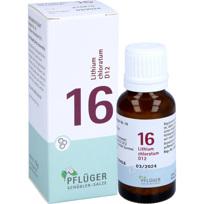 Biochemie Nr.16 Lithium chloratum D12 Pflüger Globuli, 15 g GLO