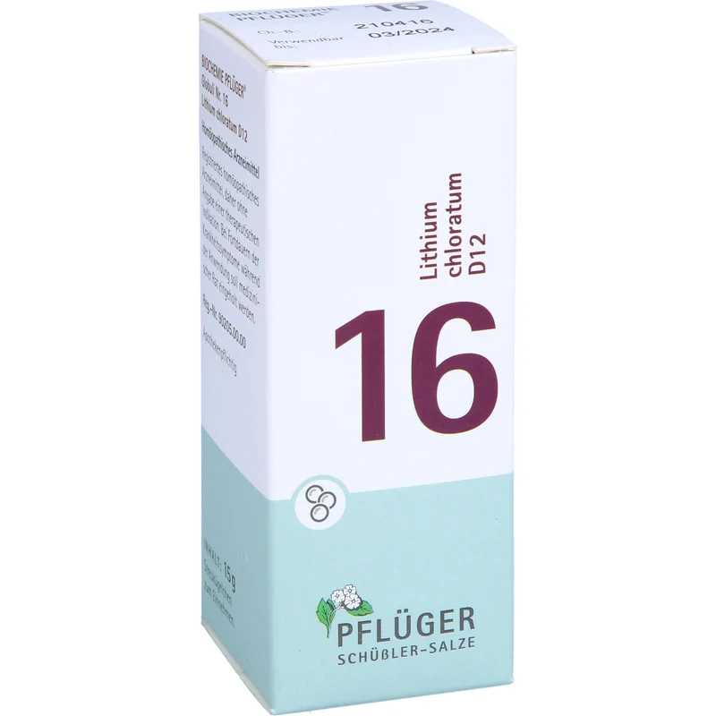 Biochemie Nr.16 Lithium chloratum D12 Pflüger Globuli, 15 g GLO
