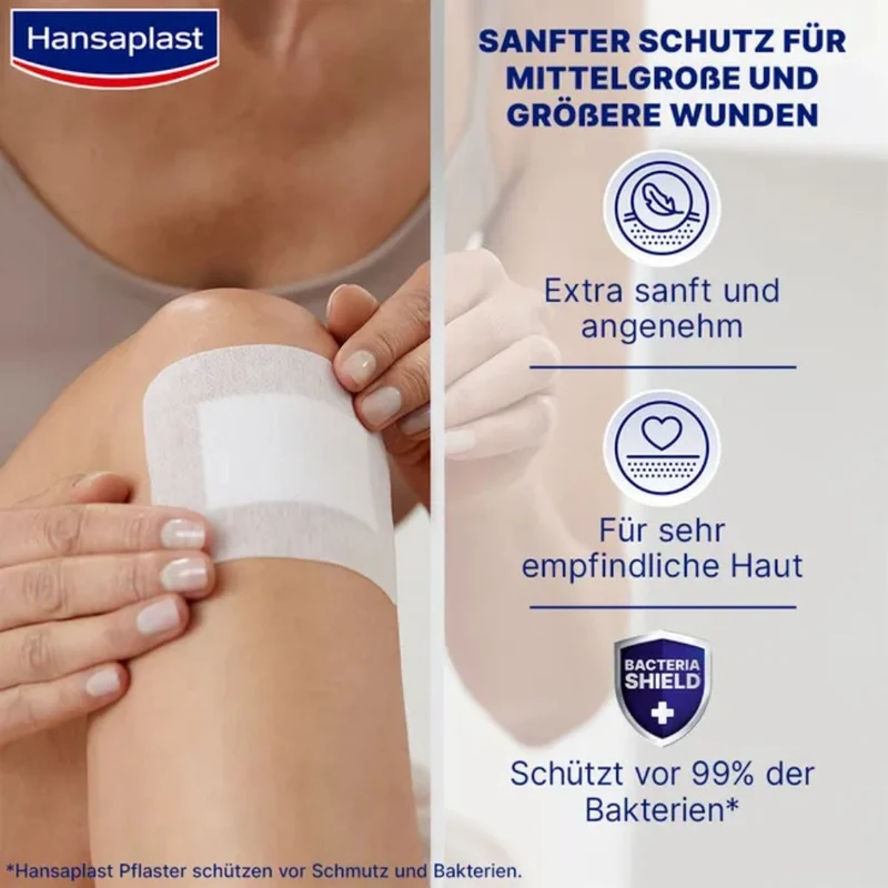 Hansaplast Wundverband Ultra Sensitive 8 x 10 cm XXL, 5 St. Verband
