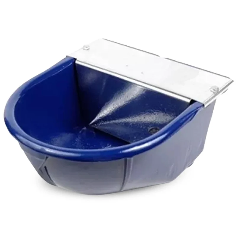 Abbeveratoio in ghisa con galleggiante blu
