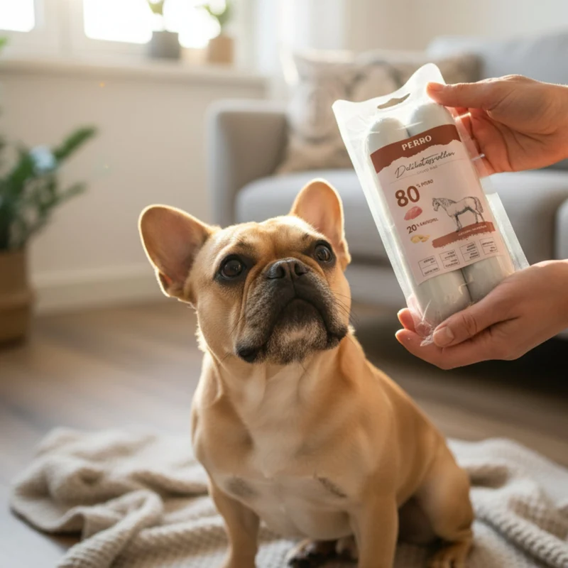 Perro Delikatessrolle No.1 Pferd & Kartoffel – Hypoallergen, Getreidefrei, 80% Frischfleisch