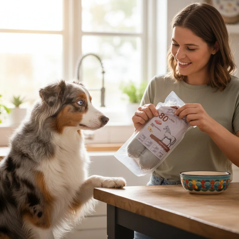 Perro Delikatessrolle No.1 Pferd & Kartoffel – Hypoallergen, Getreidefrei, 80% Frischfleisch