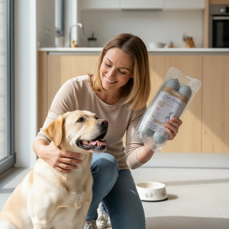 Perro Delikatessrolle No.1 Kaninchen & Kartoffel – Premium Hundewurst mit 80% Frischfleisch, getreidefrei & hypoallergen für sensible Hunde