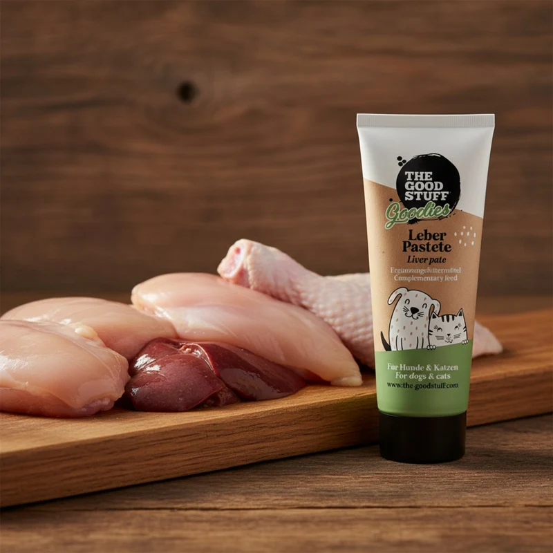 The Goodstuff Premium Geflügel-Leberpastete – Fettarmer Hundesnack für empfindliche Mägen, Training & Medikamentengabe | Getreidefrei & Vitaminreich
