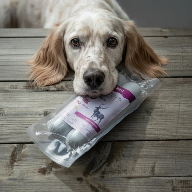 Perro Delikatessrolle Hirsch & Kartoffel - Getreidefreie Hundewurst für sensible Hunde