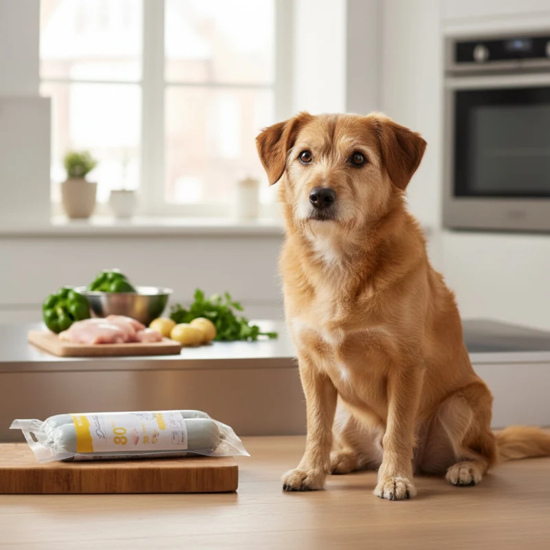 Perro Delikatessrolle No.1 Geflügel & Kartoffel – Premium Hundewurst getreidefrei für sensible & wählerische Hunde
