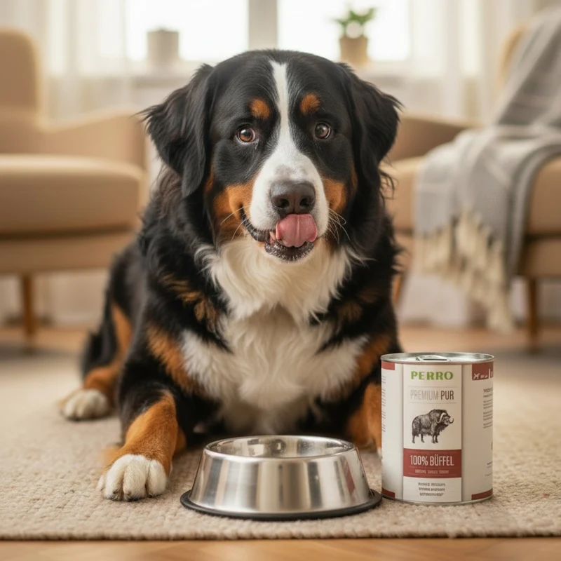 Perro Premium Pur Büffel Nassfutter für Hunde – Getreidefrei, Monoprotein & ideal für Ausschlussdiäten und sensible Hundemägen