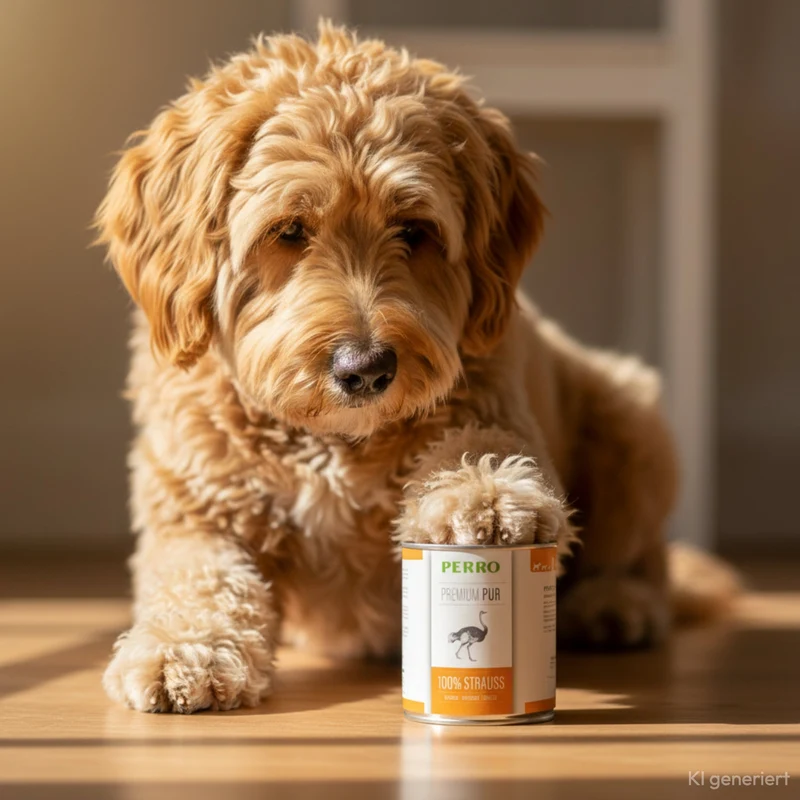 Perro Premium Pur Strauß – 100% Monoprotein Nassfutter für Hunde mit Futtermittelunverträglichkeit & Allergien | Hypoallergen, Getreidefrei, Glutenfrei, Singleprotein