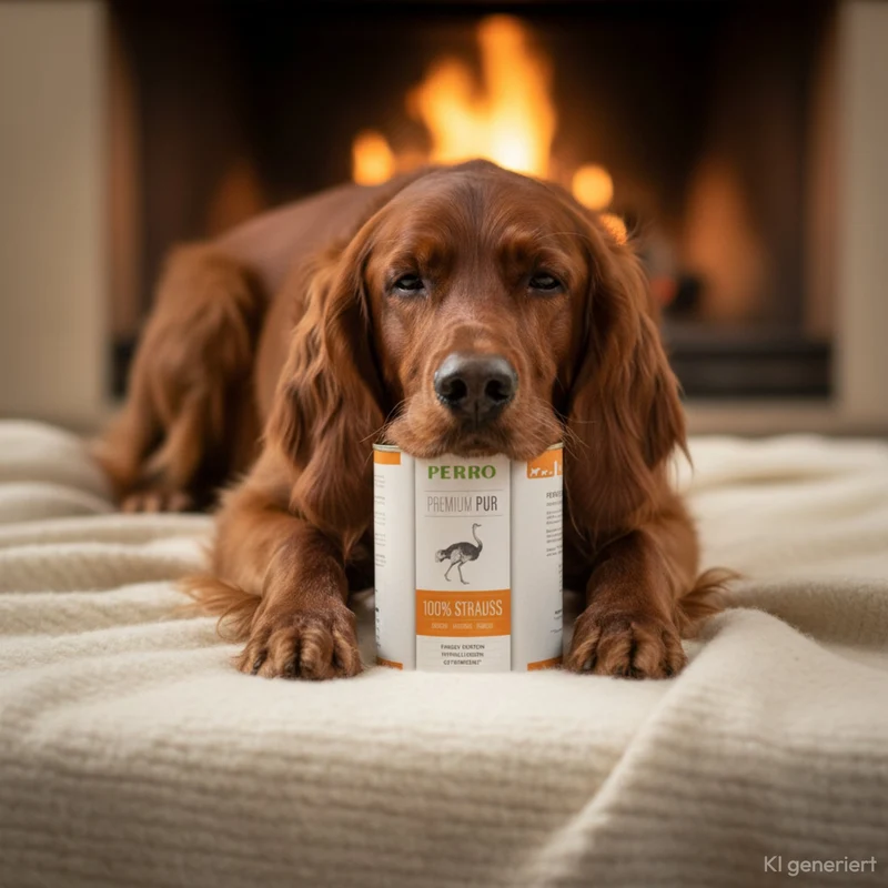 Perro Premium Pur Strauß – 100% Monoprotein Nassfutter für Hunde mit Futtermittelunverträglichkeit & Allergien | Hypoallergen, Getreidefrei, Glutenfrei, Singleprotein