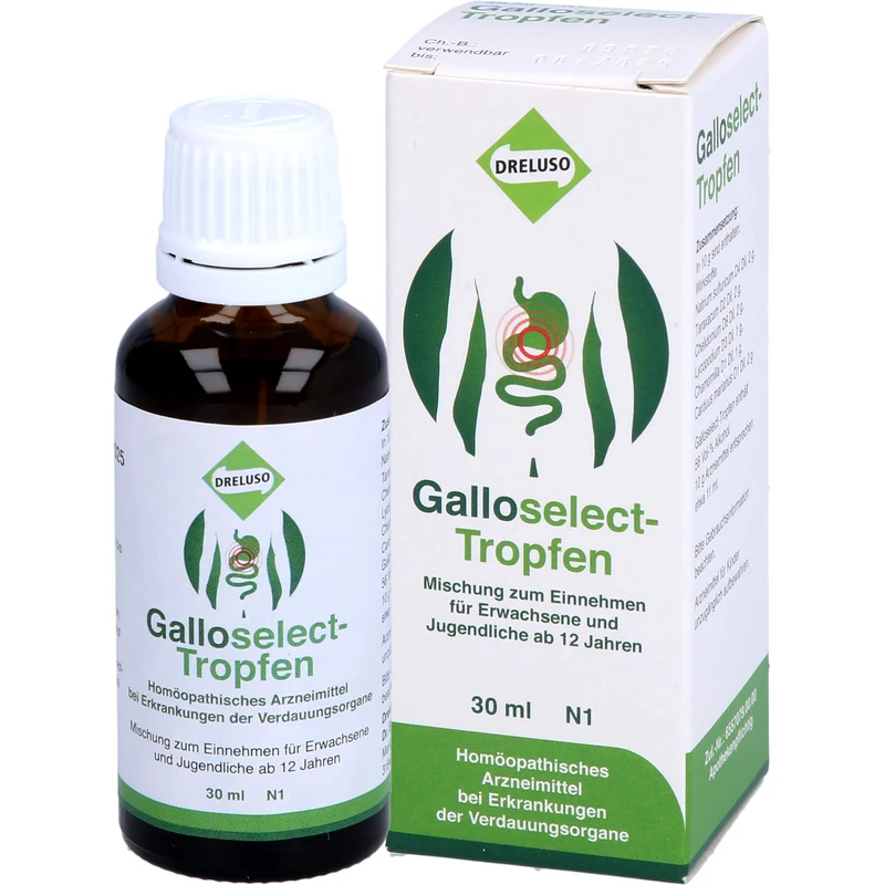 DRELUSO Galloselect Tropfen bei Erkrankungen der Verdauungsorgane, 30 ml Lösung