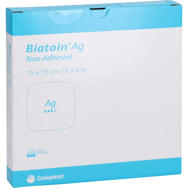 Biatain Ag Schaumverband nicht-haftend 15x15cm, 5 St VER
