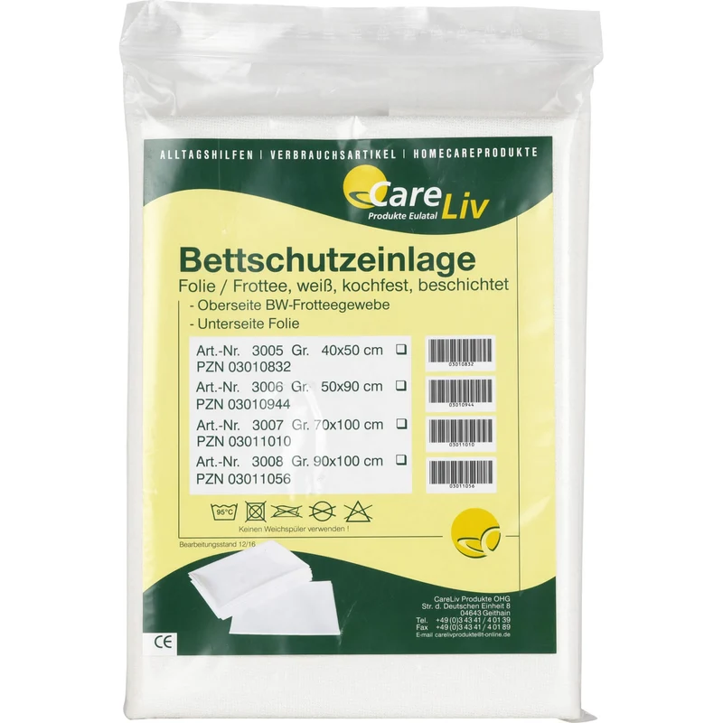 Bettschutzeinlage Folie Frottee 90x100cm, 1 St